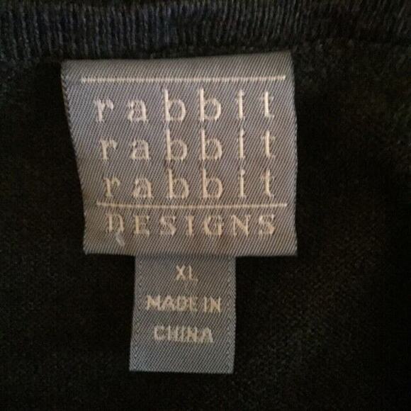 Rabbit Rabbit Rabbit Designs Gray Belted Sweater Dress Size XL - Picture 9 of 9